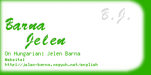 barna jelen business card